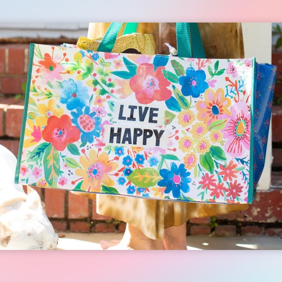 NEW “live happy” large tote carry all bag - Picture 7 of 10